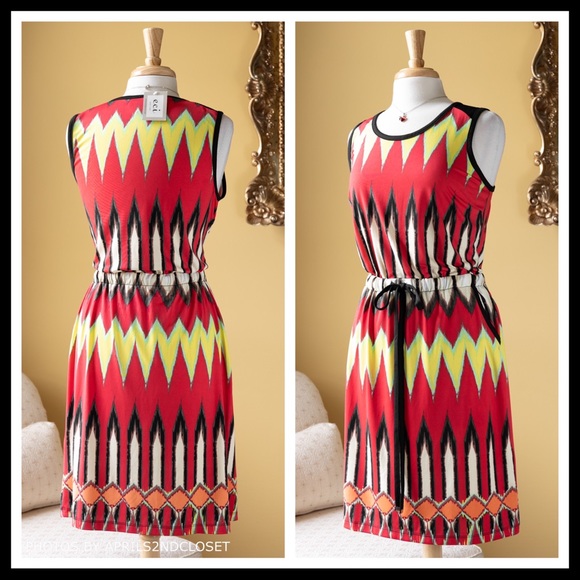 SUMMER PRINT SLEEVELESS KNIT SUN TANK DRESS A2C - Picture 3 of 8